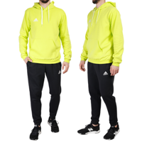 Komplet dresowy męski Adidas Entrada 22 limonkowy/czarny