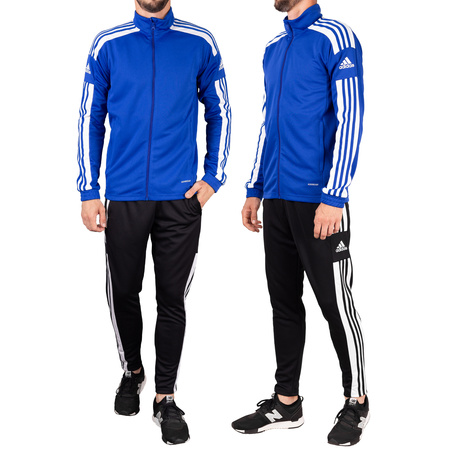 Komplet dresowy męski Adidas Squadra 21 niebieski/czarny