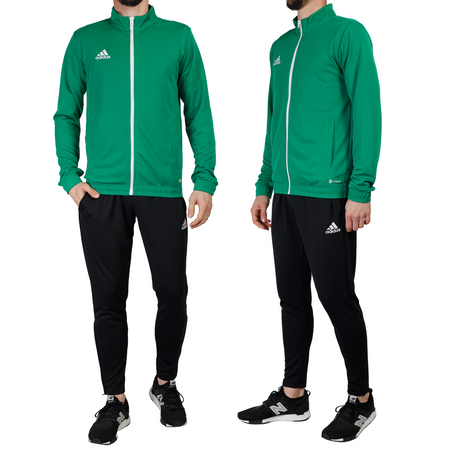 Komplet dresowy męski Adidas Entrada 22 zielony/czarny