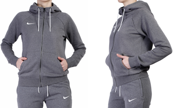 Bluza damska rozpinana z kapturem Nike Park 20 szara