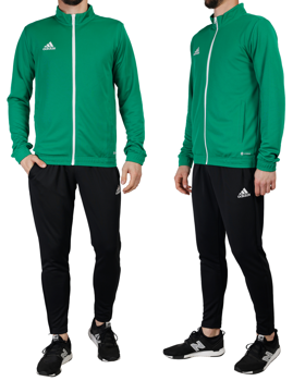 Komplet dresowy męski Adidas Entrada 22 zielony/czarny