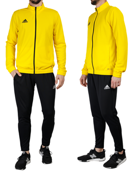 Komplet dresowy męski Adidas Entrada 22 żółty/czarny